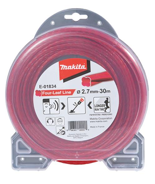 Fil nylon Trèfle torsadé MAKITA 2,7 mm x 30 m - E-01834