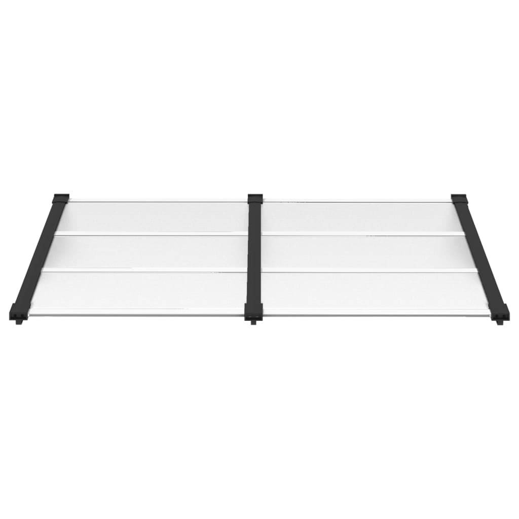 Store Banne - Auvent de porte Noir et transparent 152,5x90 cm Polycarbonate - MEUBLE PRO - Image 3
