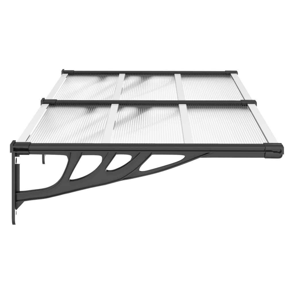 Store Banne - Auvent de porte Noir et transparent 152,5x90 cm Polycarbonate - MEUBLE PRO - Image 4