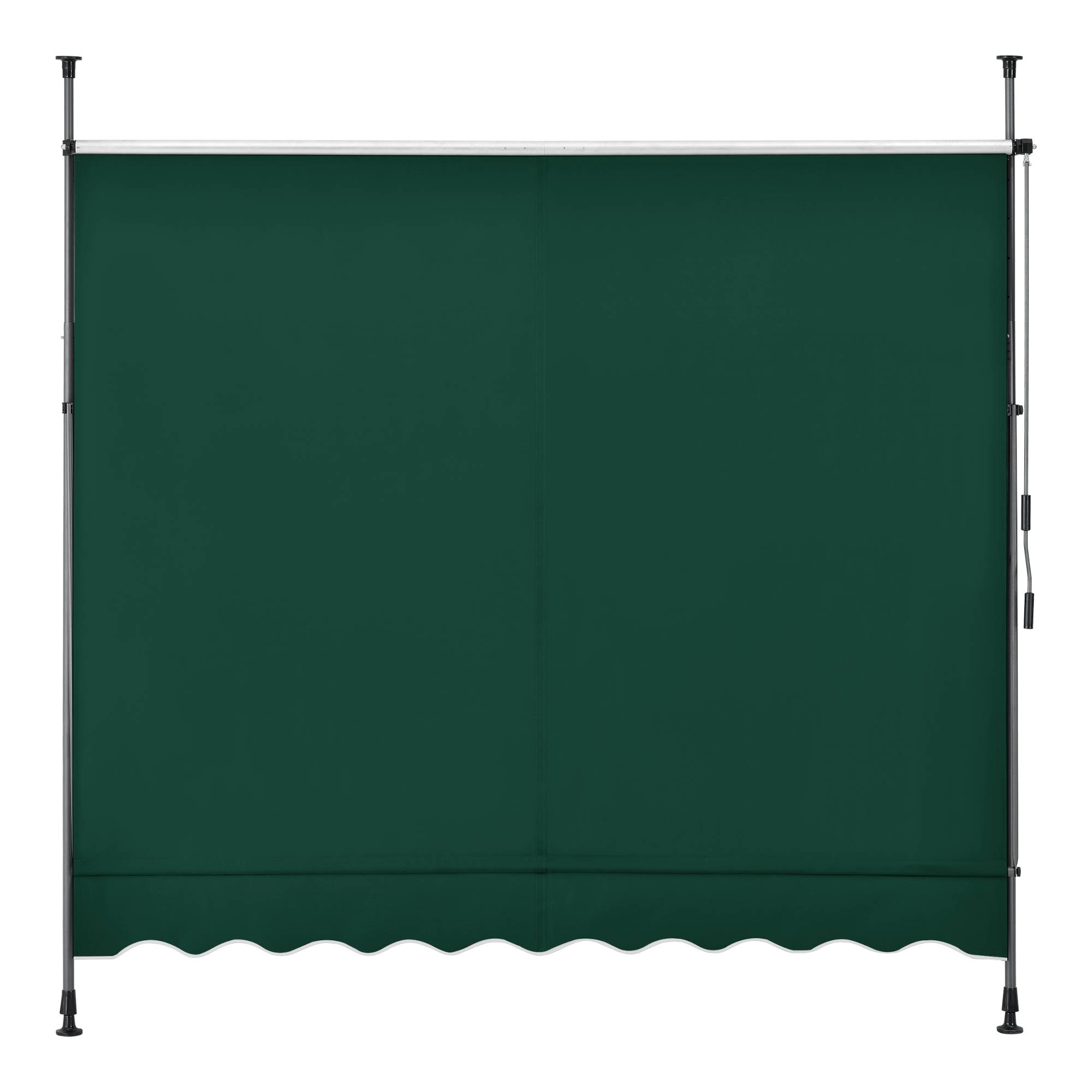 Pro.Tec - Store Banne Téléscopique Acier Polyester 350 x 120 x 220-309 cm Vert Foncé [pro.tec] - Image 5