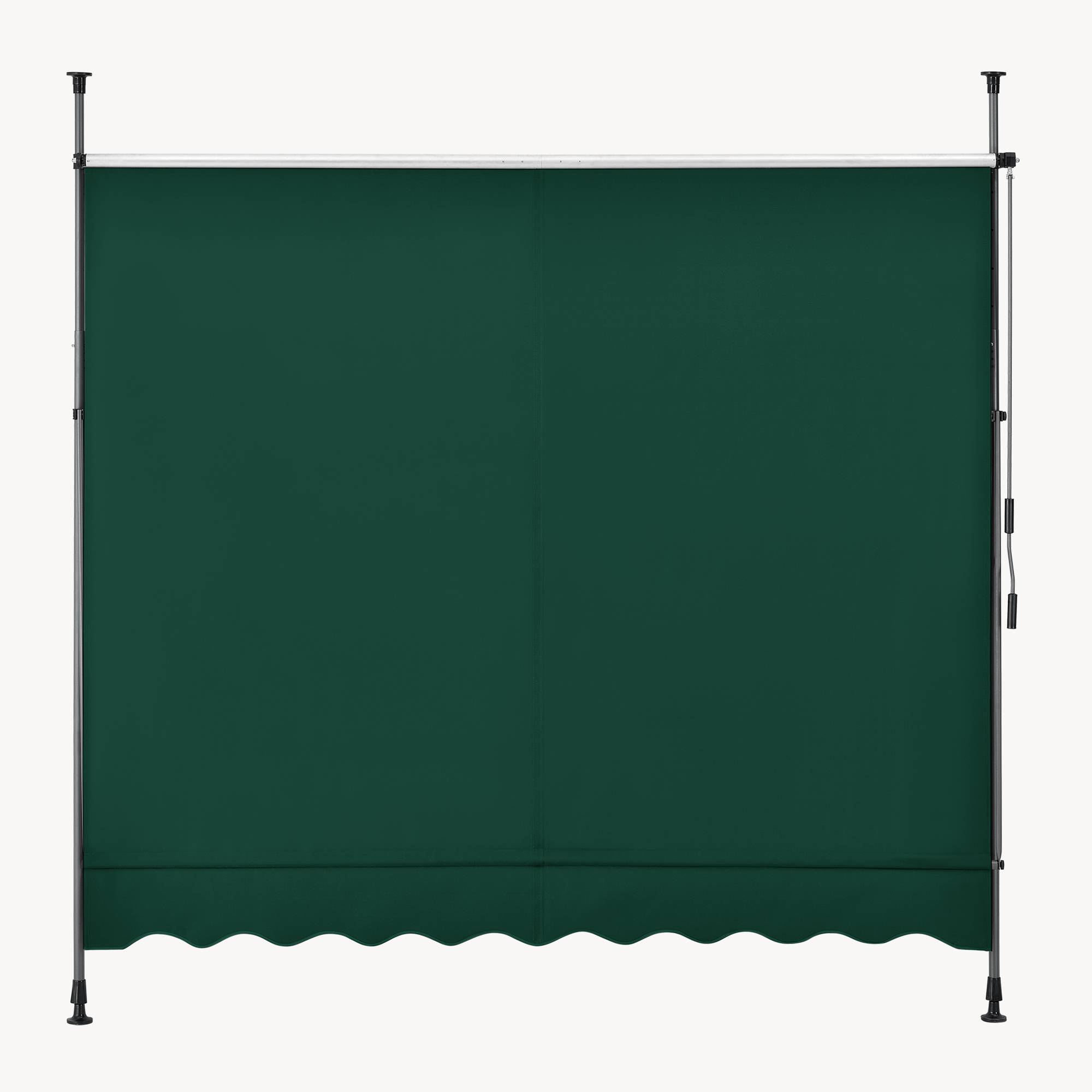 Pro.Tec - Store Banne Téléscopique Acier Polyester 350 x 120 x 220-309 cm Vert Foncé [pro.tec] - Image 9