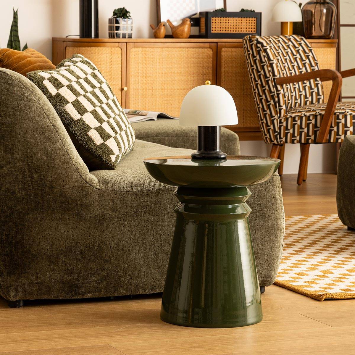 Table d'Appoint Totem "Jaya" 43cm Vert - Image 2