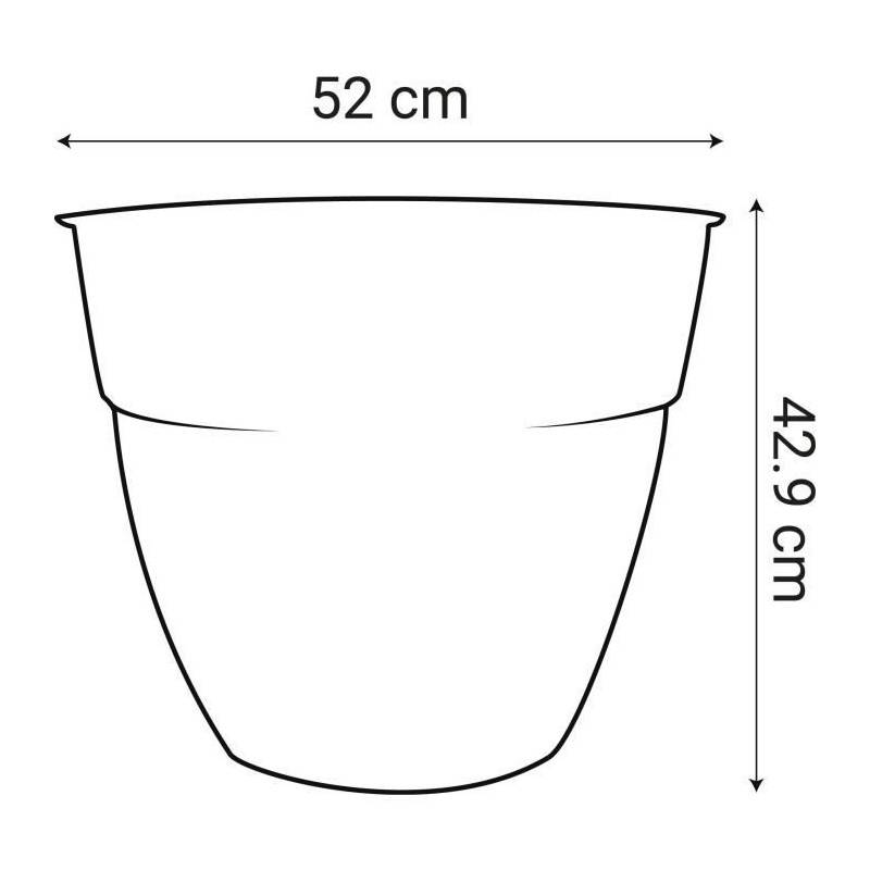 Eda - Pot De Fleur Osaka ø 50 Cm - Volume 56,8 L - Vert Laurier - Eda - Image 4