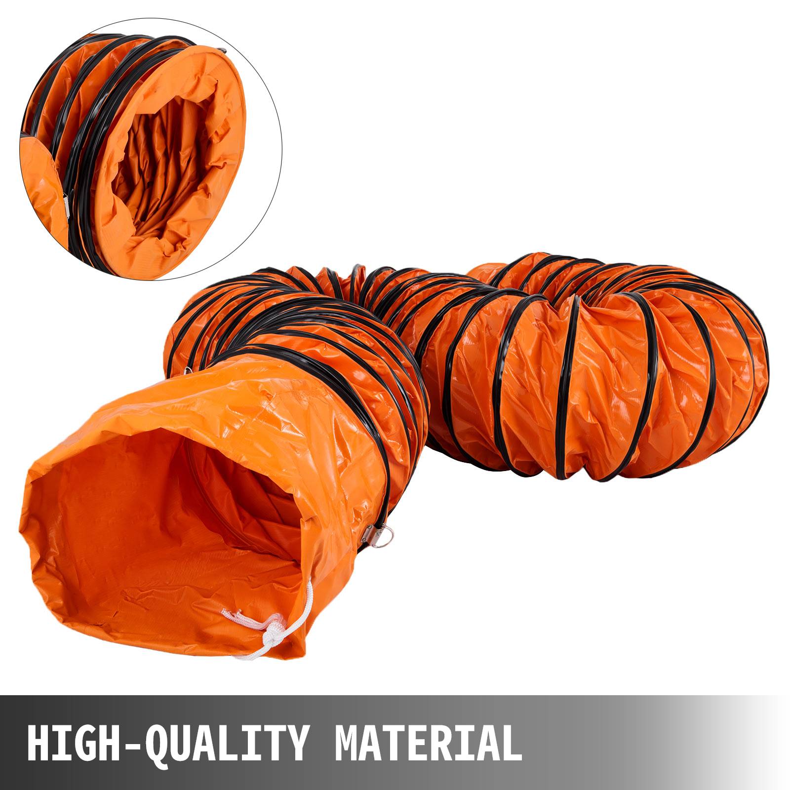 VEVOR Tuyau PVC 25 pi, gaine ventilation flexible 12 po, antideflagrant. Usines. - Image 2