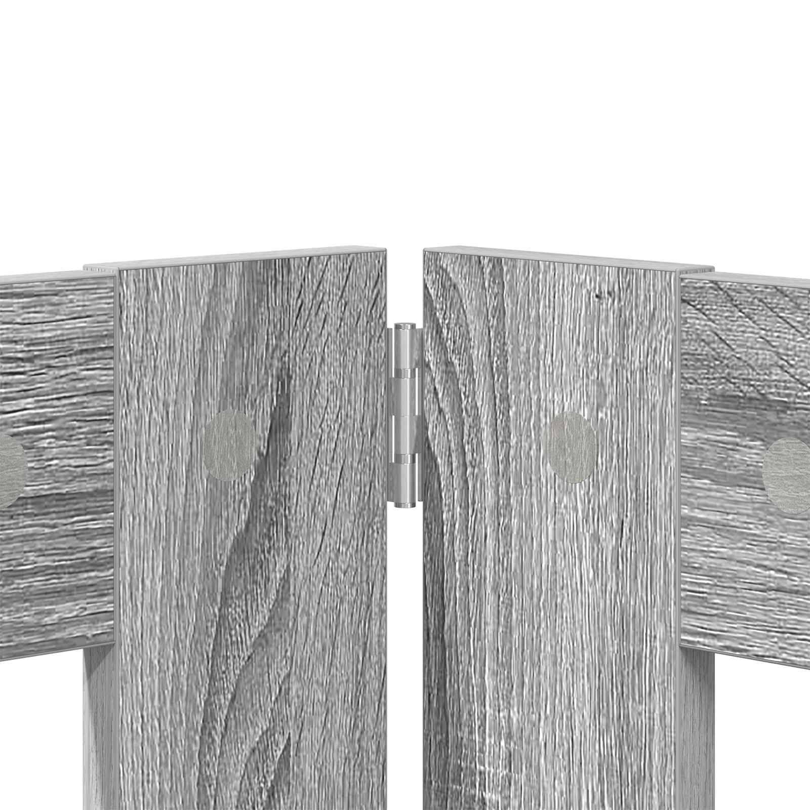 ComfortXL - Barrière de sécurité intérieure chien bois pliable 200,5cm gris sonoma - ComfortXL Outdoor Living - Image 5