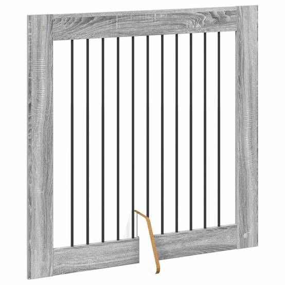 ComfortXL - Barrière de sécurité intérieure chien bois pliable 200,5cm gris sonoma - ComfortXL Outdoor Living - Image 4