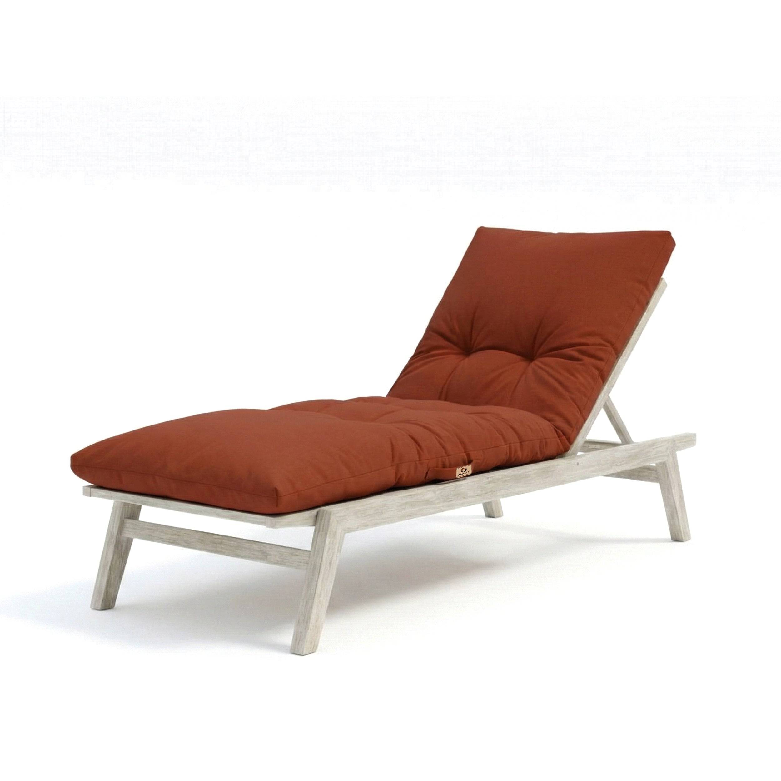 Coussin pour bain de soleil en polyester 185 x55cm terracotta - Déco arts - Image 6