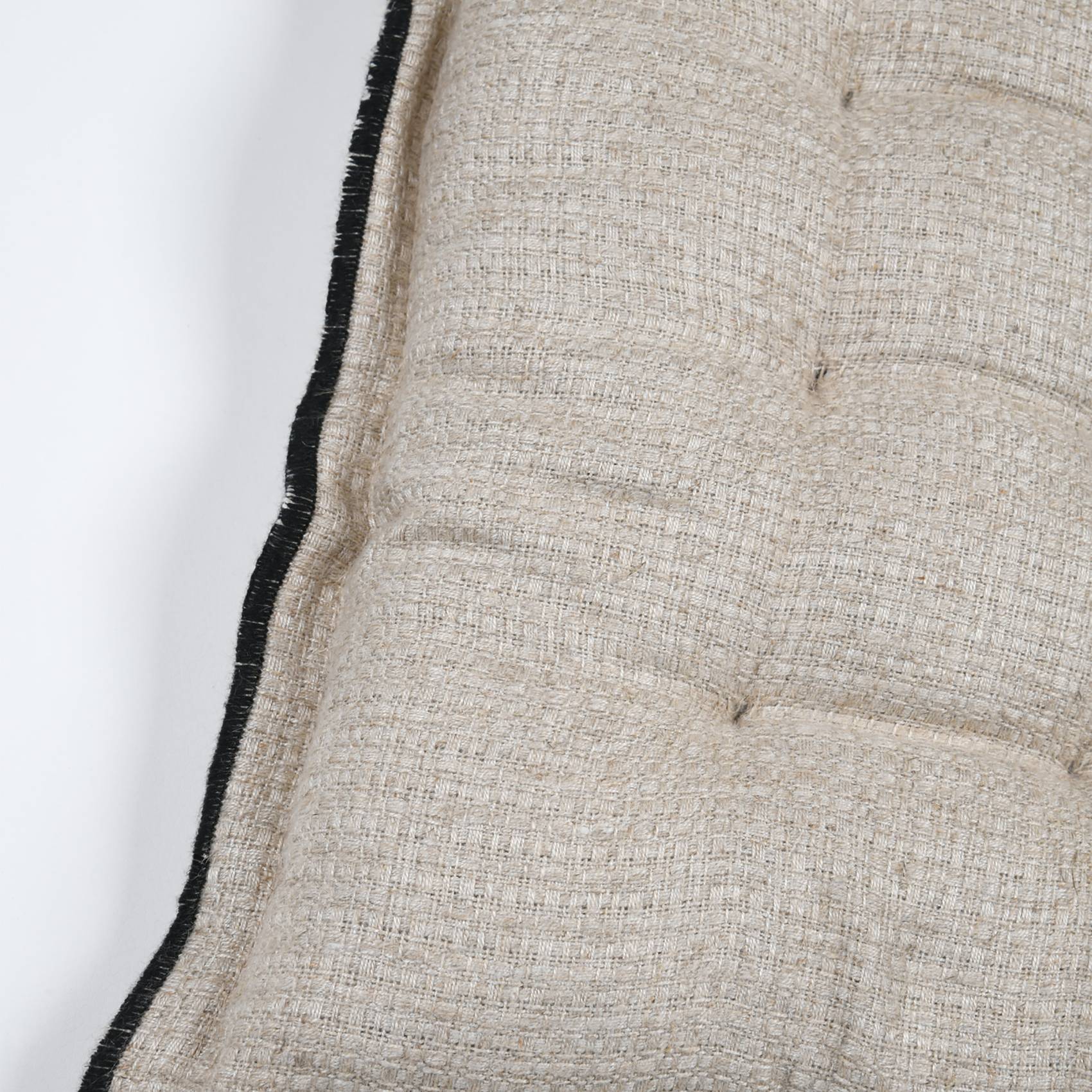 Lovely Casa - Galette de chaise en poly-lin avec finitions passepoil - LOVELY CASA - Lin - Naturel - Image 2