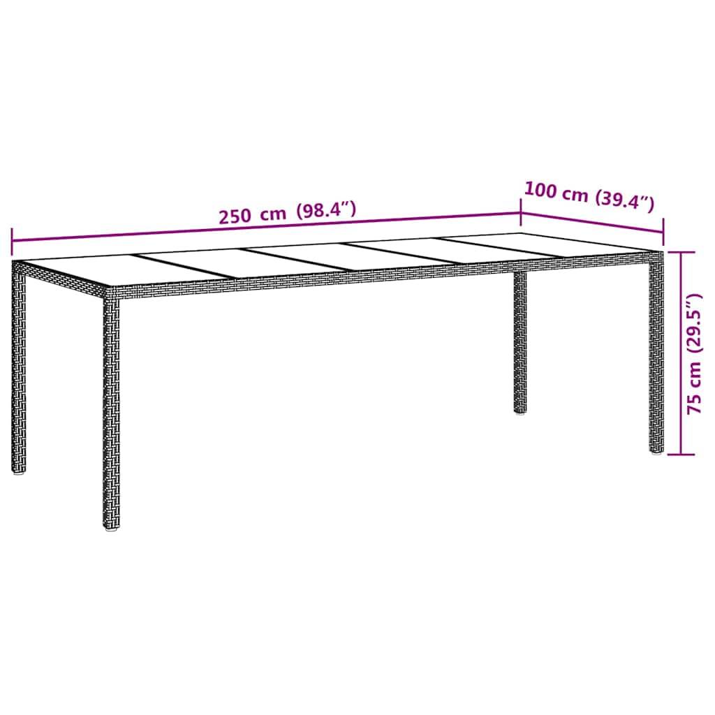 PANGIVO - Table de Jardin Polyrotin Beige 250 x 100 x 75 cm - PANGIVO - Image 7