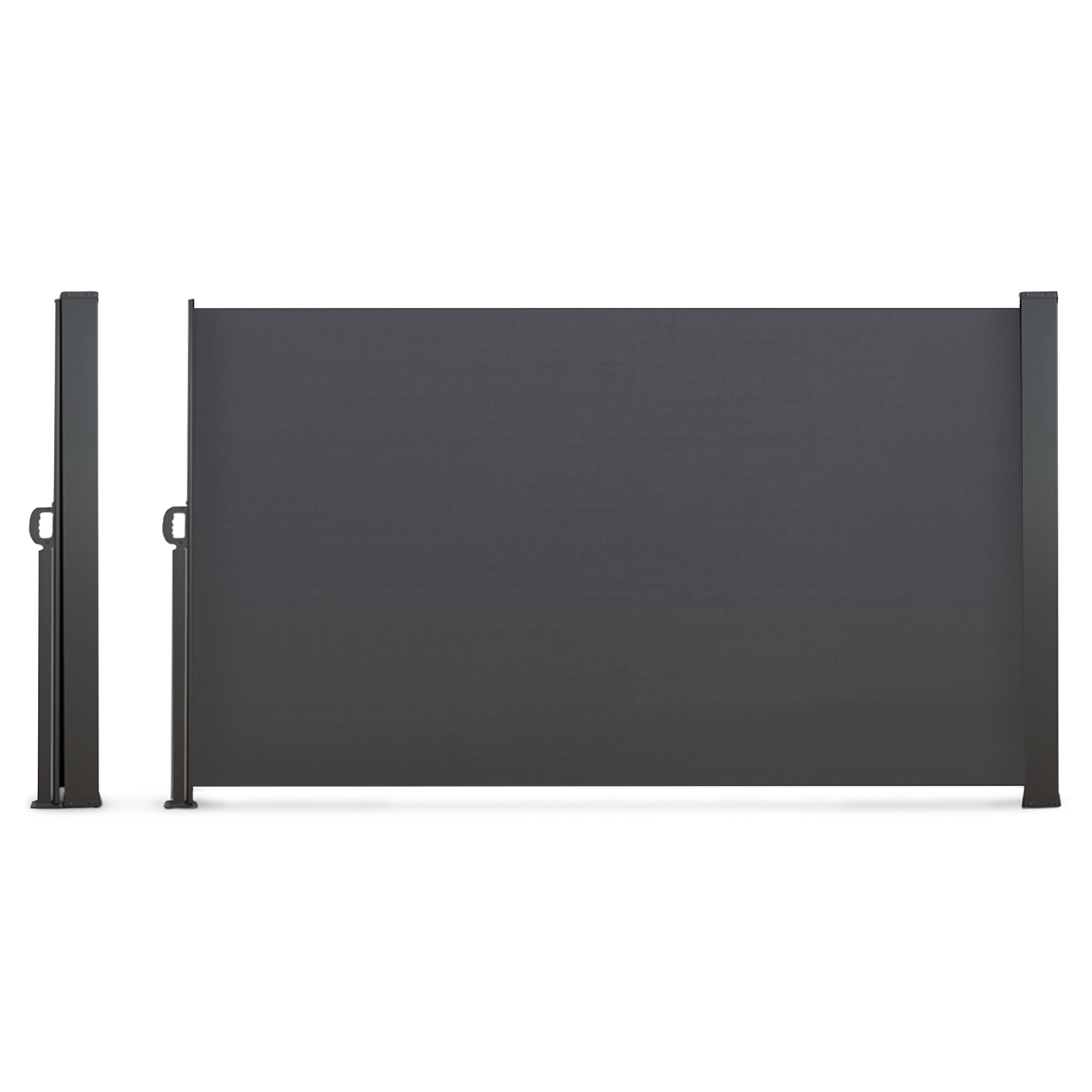 Paravent extérieur rétractable 160 x 500 CM gris anthracite store latéral - Image 2