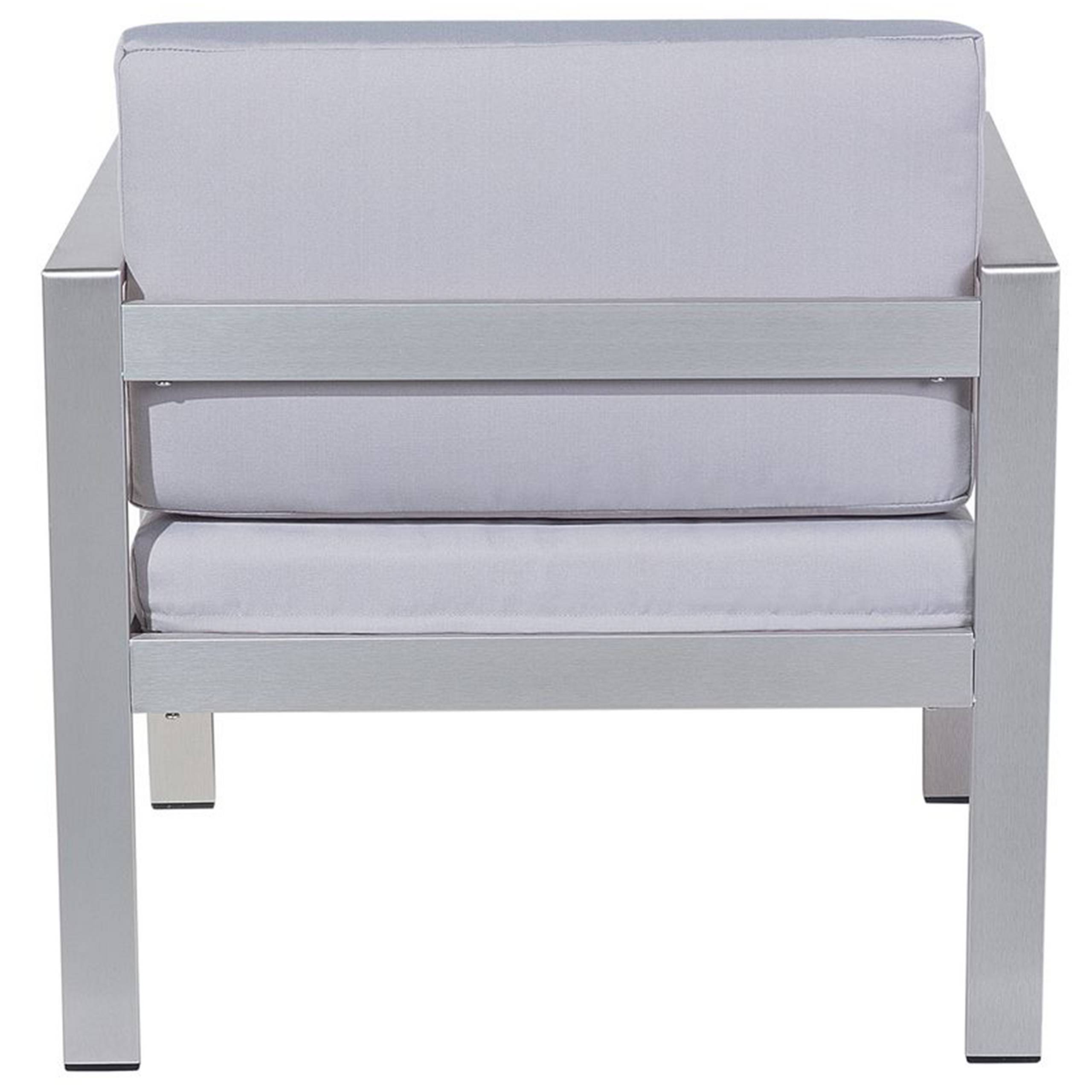 Beliani - Fauteuil Aluminium Gris clair SALERNO - Beliani - Image 6