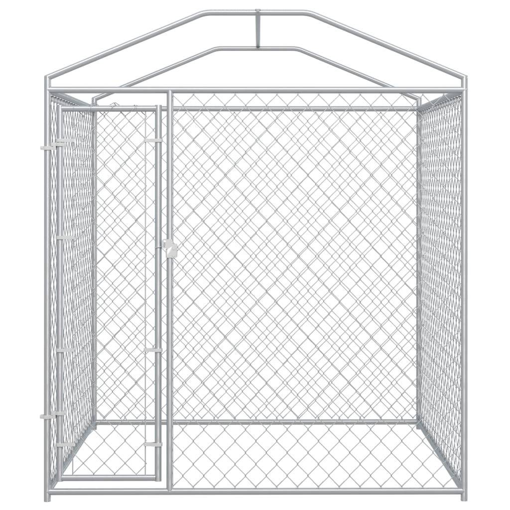 Chenil extérieur cage enclos parc animaux chien d'extérieur avec toit pour chiens 225 cm - Image 4