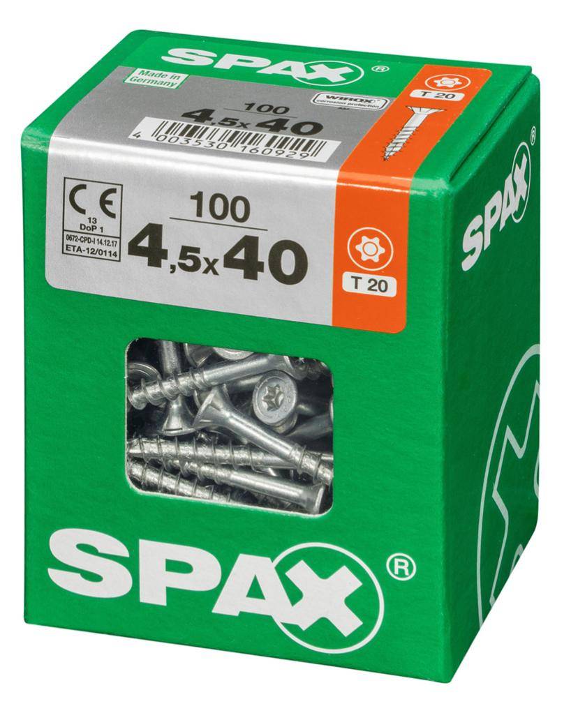 Spax - Lot de 100 vis acier tête fraisée torx SPAX, Diam.4.5 mm x L.40 mm - Image 5