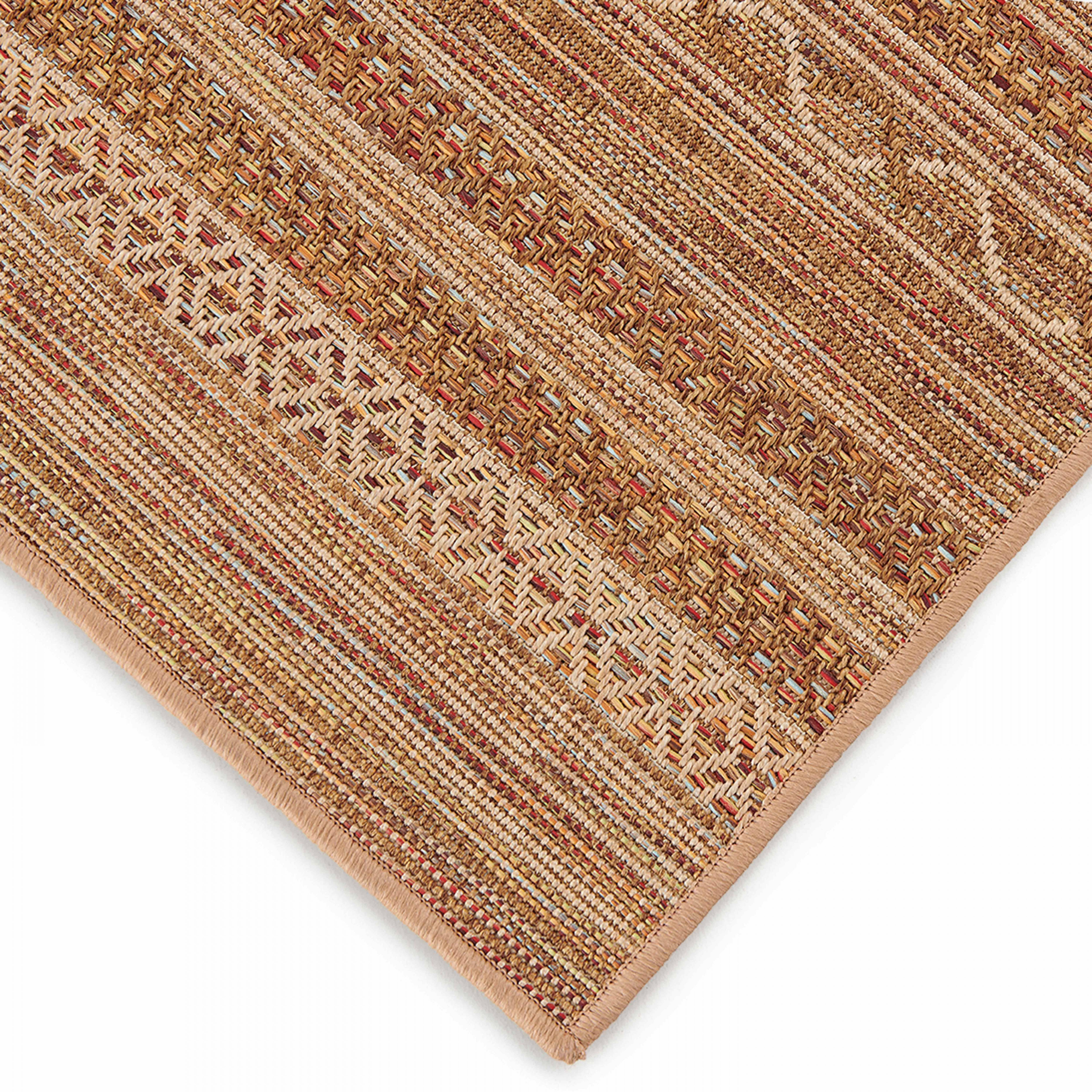 Oviala - Tapis rectangulaire en polypropylène 200x290 cm rouille Urda - Oviala - Image 5
