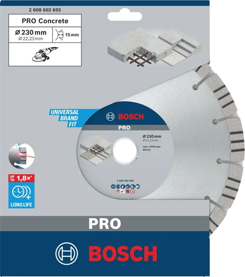 Bosch - Disque à tronçonner diamanté PRO Concrete 230x22,23x2,4x15mm BOSCH 2608602655 - Image 3