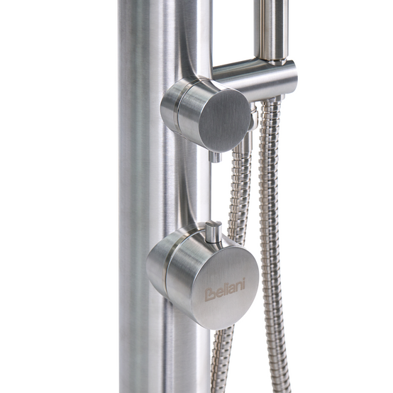 Beliani - Douche d'extérieur Acier inox Argenté SORAPATA - 57x17x230- Beliani - Image 8