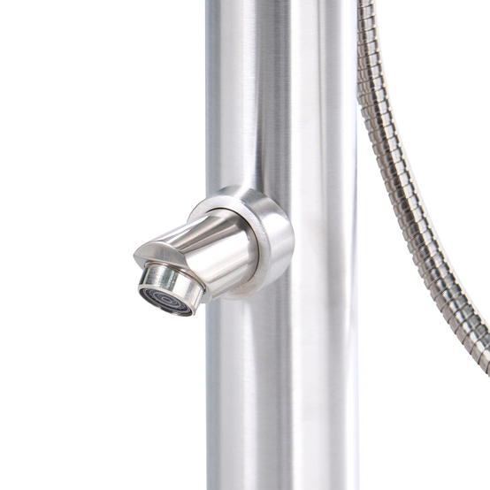 Beliani - Douche d'extérieur Acier inox Argenté SORAPATA - 57x17x230- Beliani - Image 9