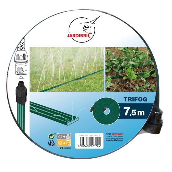Jardibric - Jardibric - Arroseur Souple Microperforé Trifog 7,5m - Irrigation Uniforme et Efficace pour Vos Plantes et Massifs de Jardin - Image 1