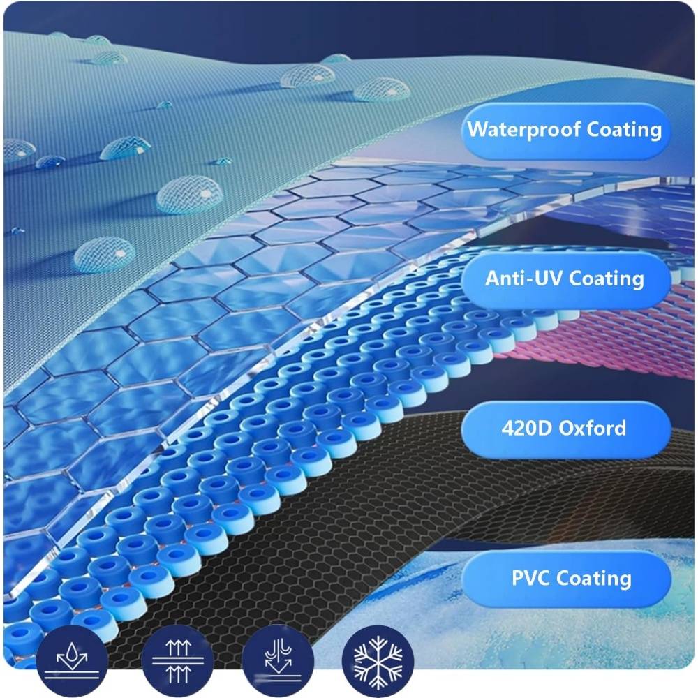 Housse de Protection pour Chaise Œuf Suspendue Imperméable avec Fermeture Éclair - Living123 - Image 6