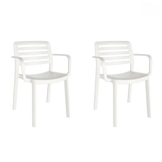 Set 2 fauteuils intérieur, extérieur blanc WIND garbar - Image 1