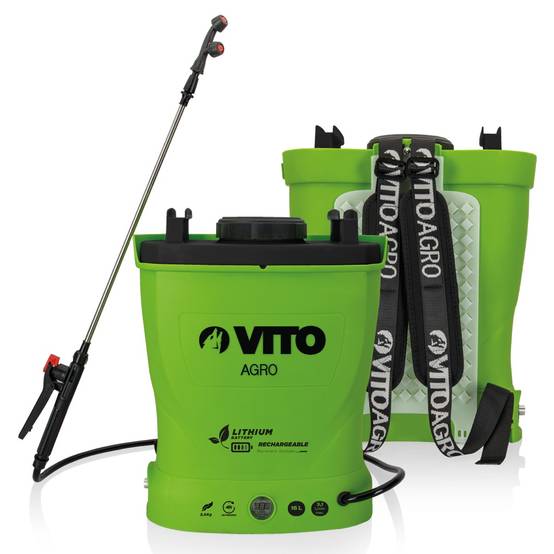 Pulvérisateur Electrique à Batterie Lithium 12V/8AH 16L 6 bars Chargeur Végetaux jardin toitures VITO - Image 1