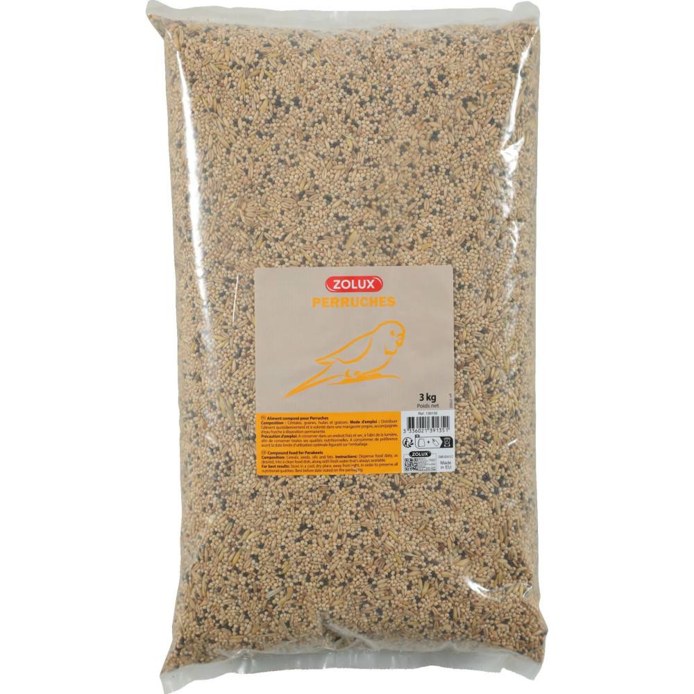 Zolux - Graines pour perruches sac de 3 kg pour oiseaux