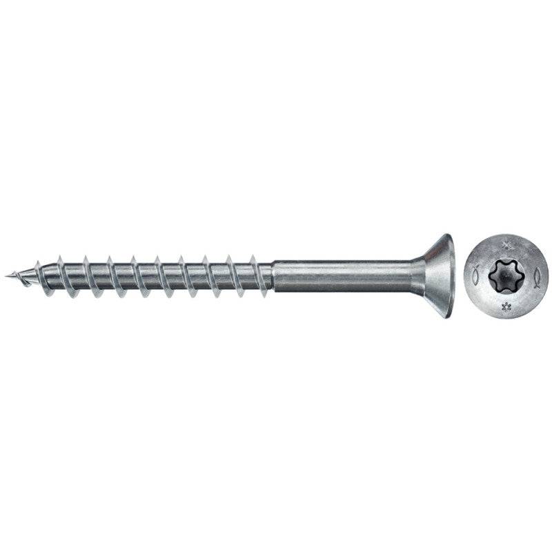 Fischer - Boîte de 200 vis bois PowerFast II FISCHER tête fraisée TX zingué blanc  filetage partiel - taille Ø 5 x 40mm - FISCHER