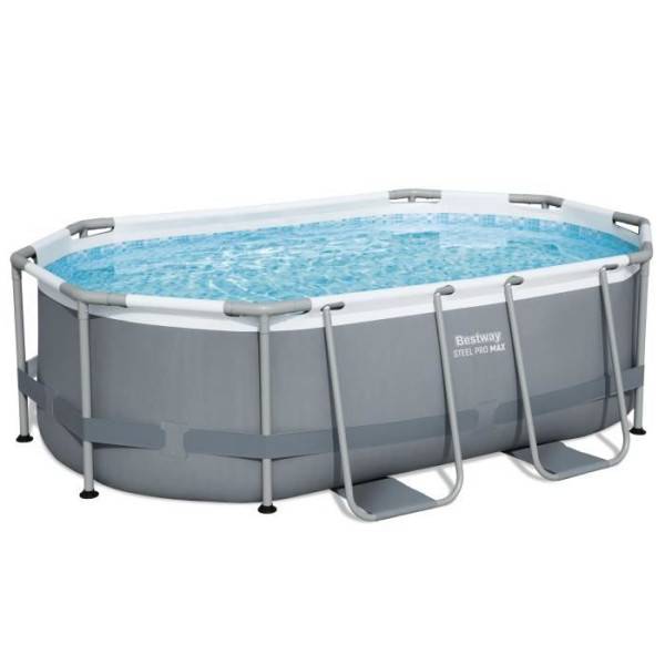 Bestway - Kit Piscine hors sol tubulaire BESTWAY - Steel Pro MAX™ - 305 x 200 x 84 cm - Ovale (Livrée avev filtre a cartouche et 1 cart - Image 3