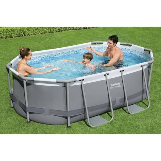 Bestway - Kit Piscine hors sol tubulaire BESTWAY - Steel Pro MAX™ - 305 x 200 x 84 cm - Ovale (Livrée avev filtre a cartouche et 1 cart - Image 2