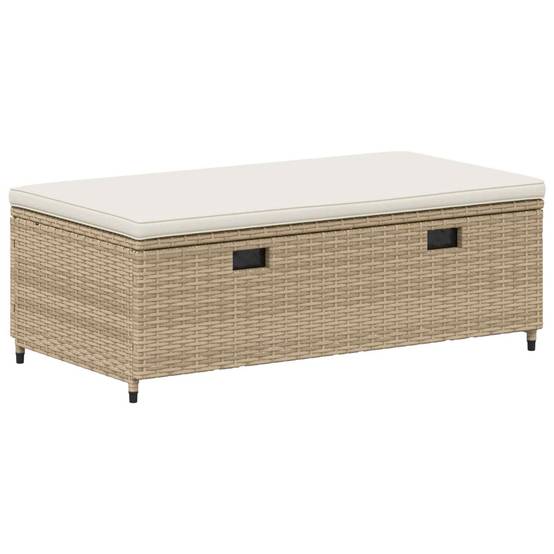 Ensemble de canapés de jardin résine tressée beige et blanc crème 110 x 57 x 73 cm - PANGIVO - Image 6