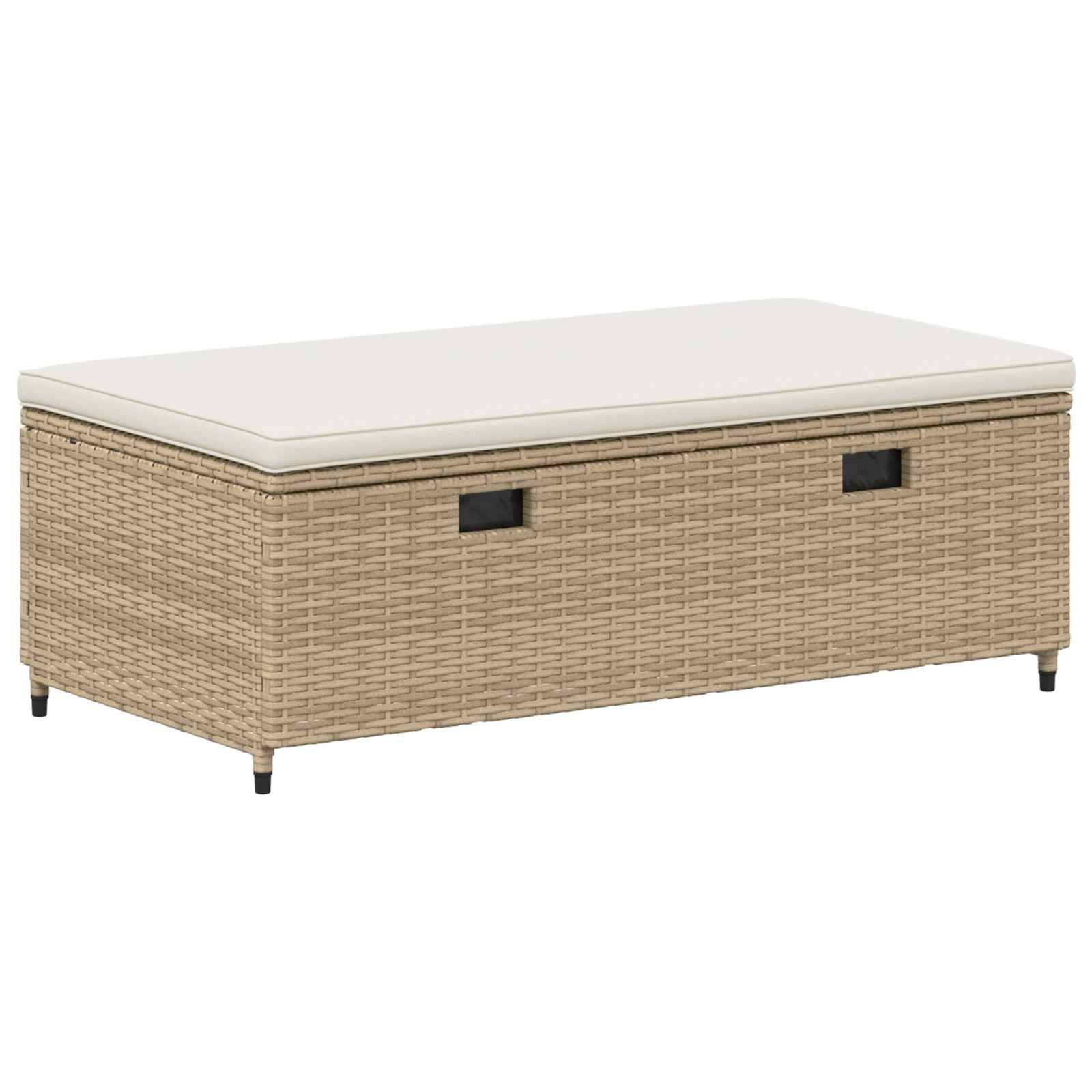 Ensemble de canapés de jardin résine tressée beige et blanc crème 110 x 57 x 73 cm - PANGIVO - Image 6