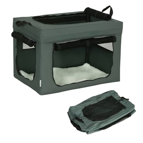 Sac de transport chat chien acier et Oxford voyage serein coussin inclus gris - ComfortXL Outdoor Living - Image 1