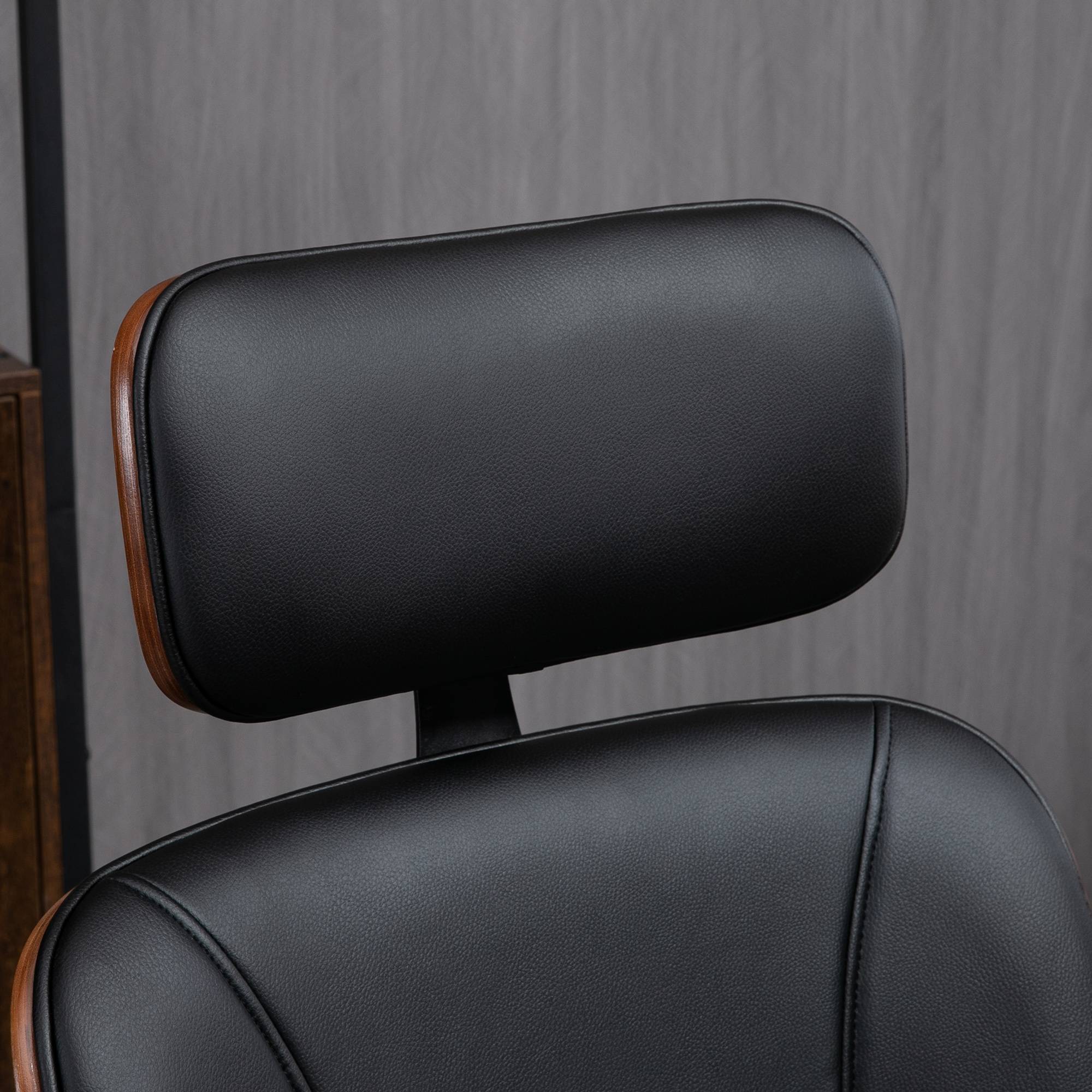 Sans Marque - Fauteuil de bureau, chaise de bureau avec appui-tête amovible hauteur réglable et fonction de bascule, 66x65x125cm, noir - Image 10