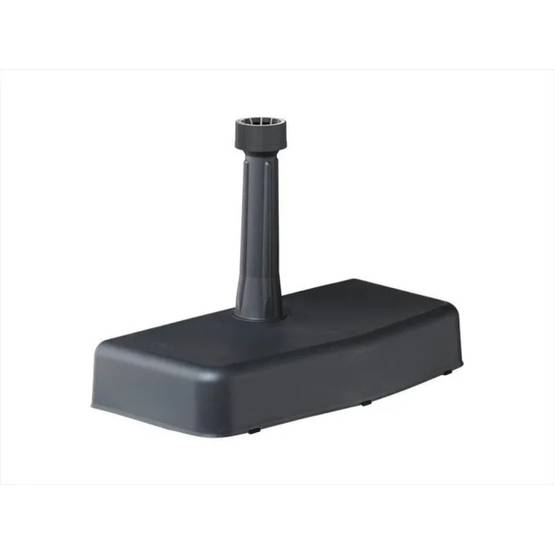 Helcosol - Pied de parasol anthracite en béton, 20 kg - L 25 x l 51 x H 9 cm Helcosol