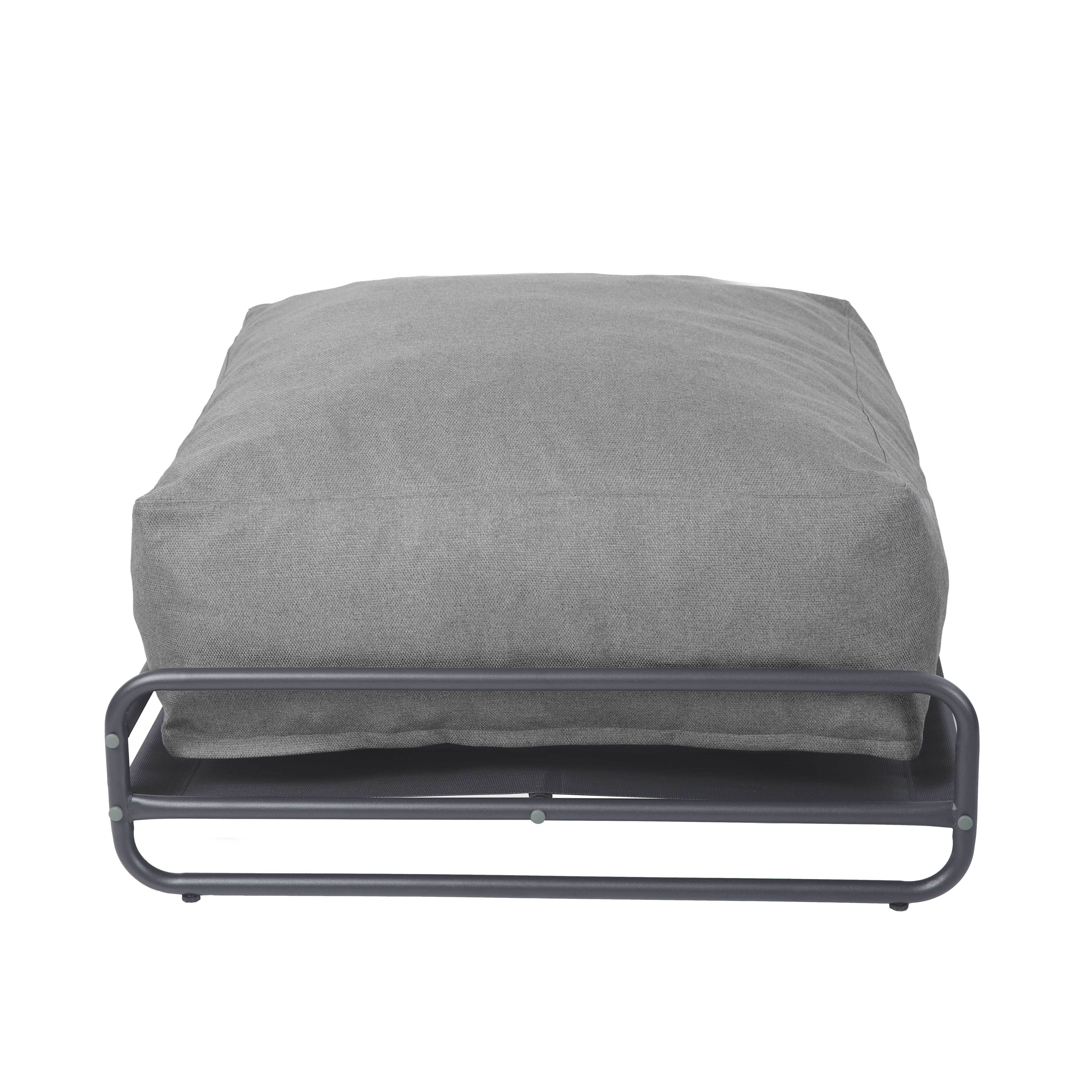 Oviala - Pouf pour salon de jardin modulable avec structure gris Mixi - Oviala - Image 5
