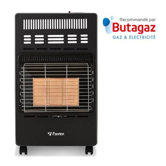 Favex - Chauffage d'appoint à gaz Poznan - FAVEX - Intérieur - Infrarouge - 4200 W - 3 Puissances de chauffe - Jusqu'à 40 m² - Acier, Noir - Image 3