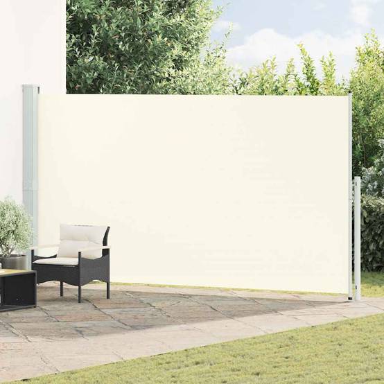 Store banne | Auvent latéral rétractable de patio 200x500 cm Crème Maison Chic - Image 2