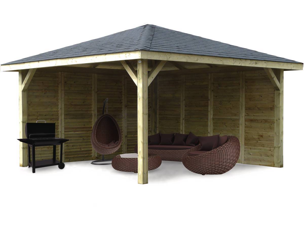 Habitat Et Jardin - Kiosque En Bois "pavillon" - 14.75 M² - 4.37 X 4.37 X 1.93 M -solid - Image 1