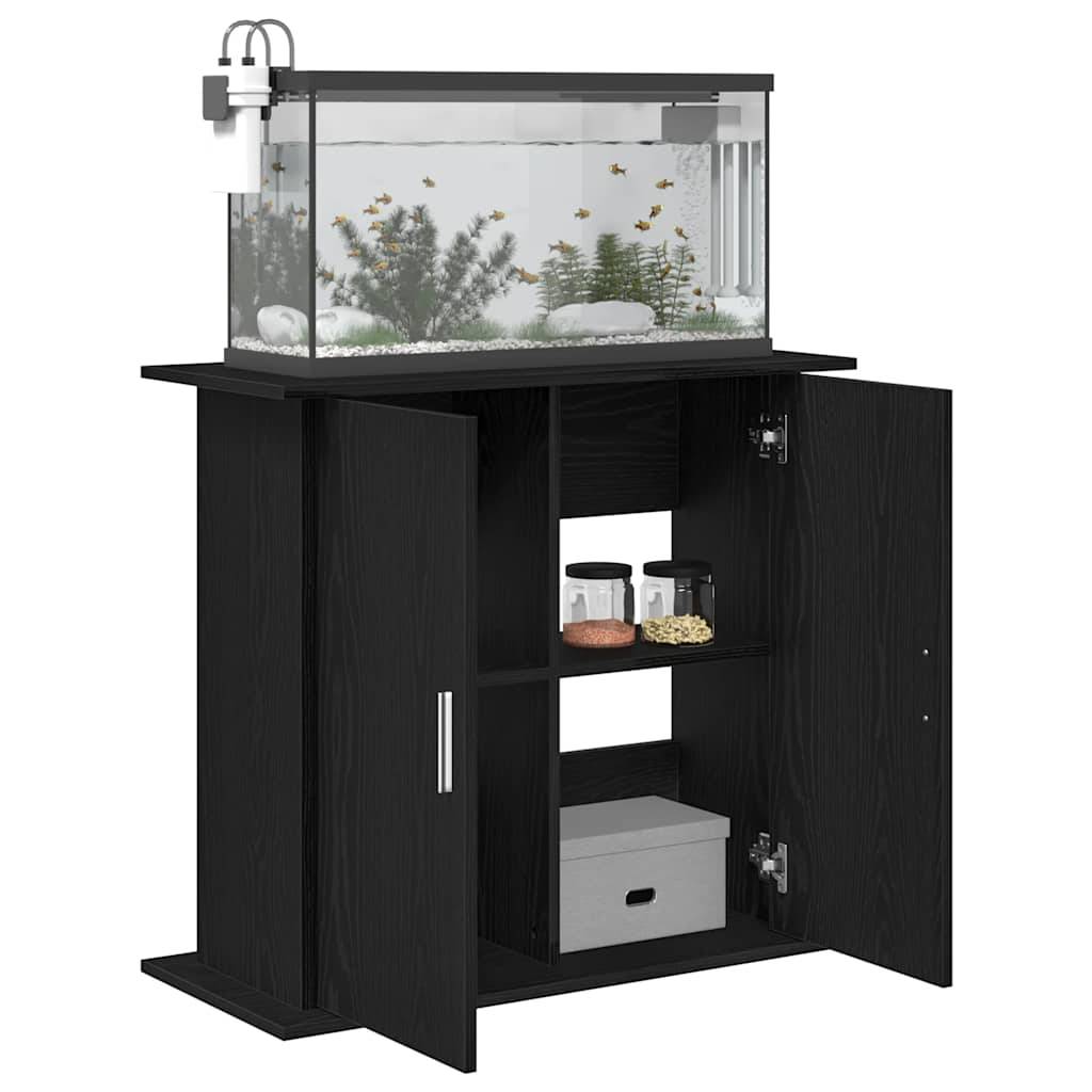 ComfortXL - Armoire d'aquarium Chêne Noir avec 4 Compartiments à Portes 81x36x73 cm - ComfortXL Outdoor Living - Image 4