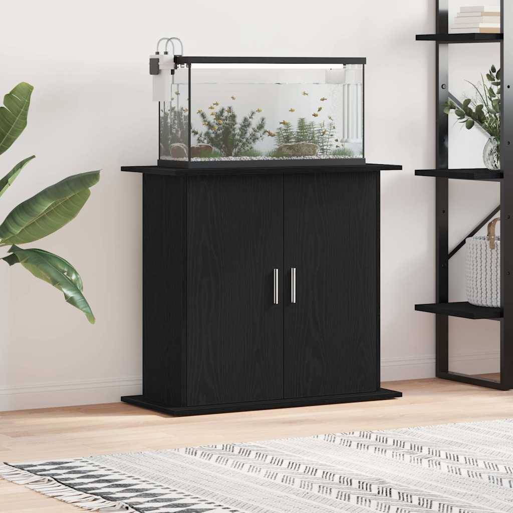 ComfortXL - Armoire d'aquarium Chêne Noir avec 4 Compartiments à Portes 81x36x73 cm - ComfortXL Outdoor Living - Image 1