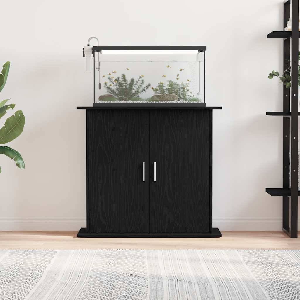 ComfortXL - Armoire d'aquarium Chêne Noir avec 4 Compartiments à Portes 81x36x73 cm - ComfortXL Outdoor Living - Image 3