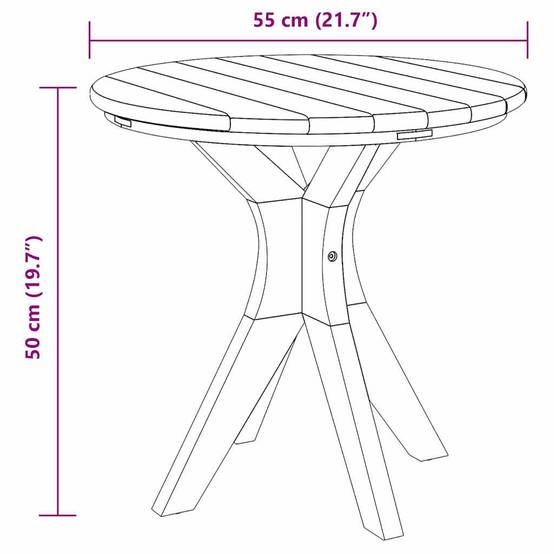 Table d'appoint Bois de Teck Massif Marron 55 x 55 x 51 cm - PANGIVO - Image 8