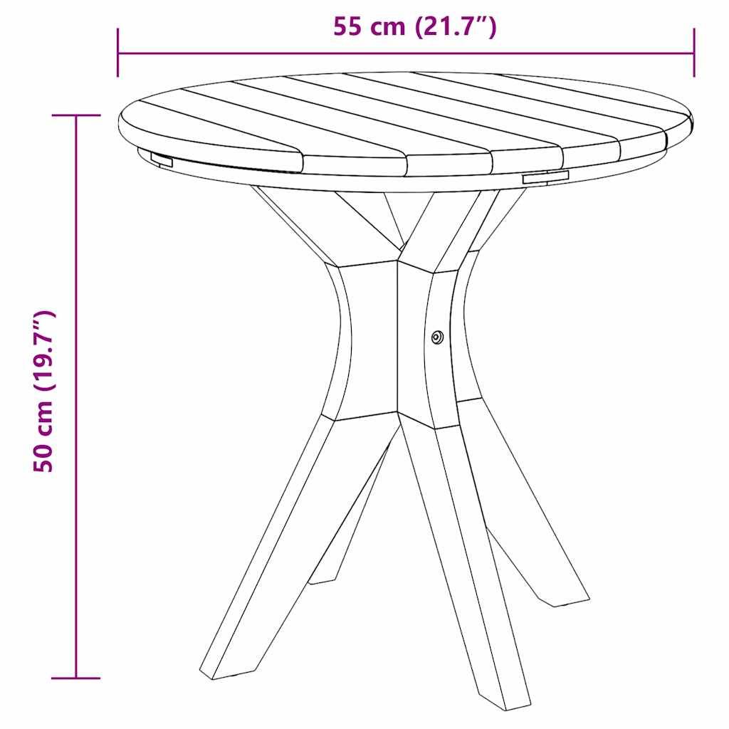 Table d'appoint Bois de Teck Massif Marron 55 x 55 x 51 cm - PANGIVO - Image 8