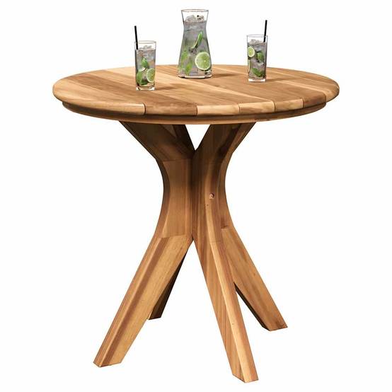 Table d'appoint Bois de Teck Massif Marron 55 x 55 x 51 cm - PANGIVO - Image 3