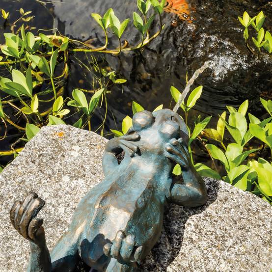 esotec Gargouille + pompe solaire de bassin Jeu d'eau Figure de jardin 101650 - Image 5