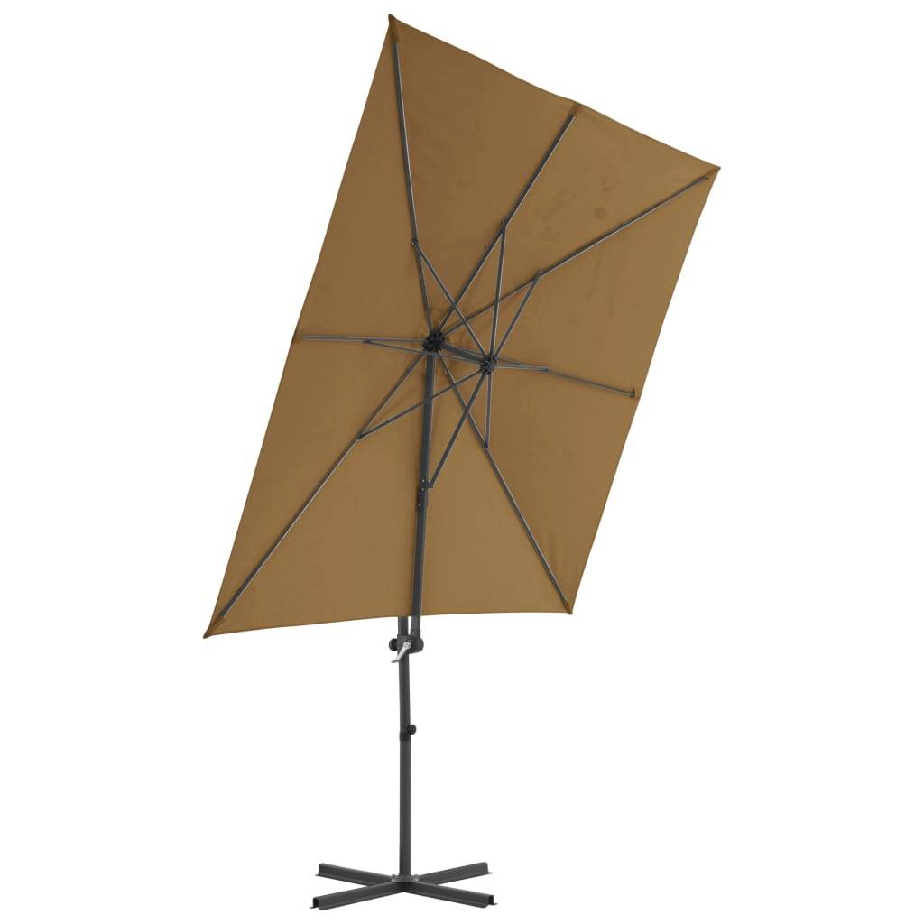 Helloshop26 - Parasol avec base portable 2,5 x 2,5 m taupe - Image 3