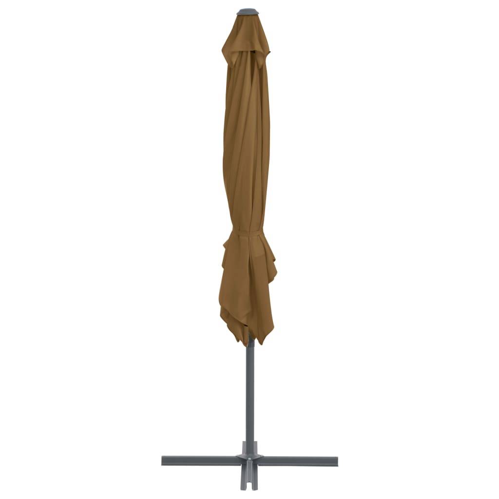 Helloshop26 - Parasol avec base portable 2,5 x 2,5 m taupe - Image 4