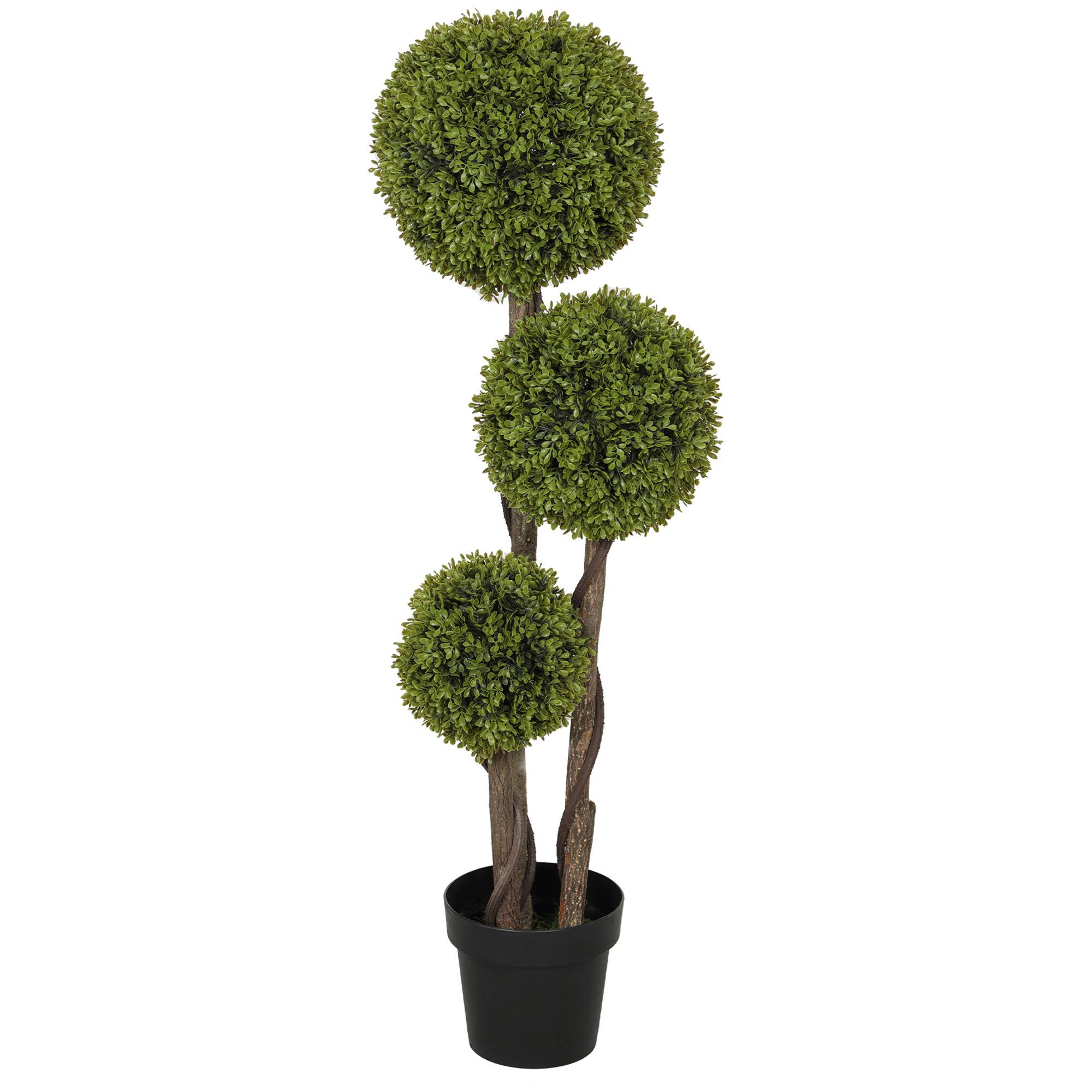 Sans Marque - Buis artificiel plante réaliste extérieur vert noir - Image 1