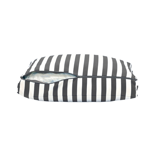 Coussins pour salon de jardin déhoussable 60x60cm Rayure gris foncé - Déco arts - Image 8