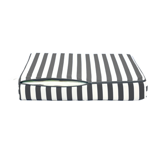 Coussins pour salon de jardin déhoussable 60x60cm Rayure gris foncé - Déco arts - Image 7